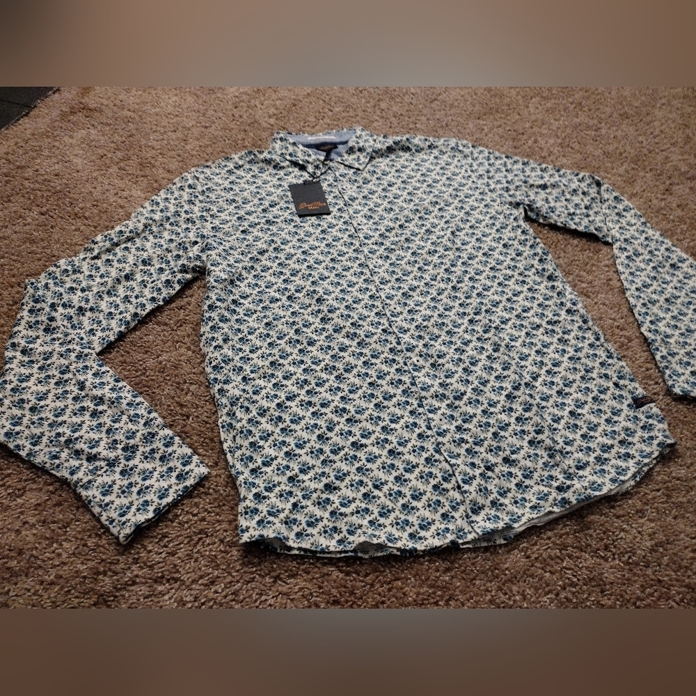Good Man Brand Floral Long Sleeve Shirt Medium NWT - Picture 4 of 10